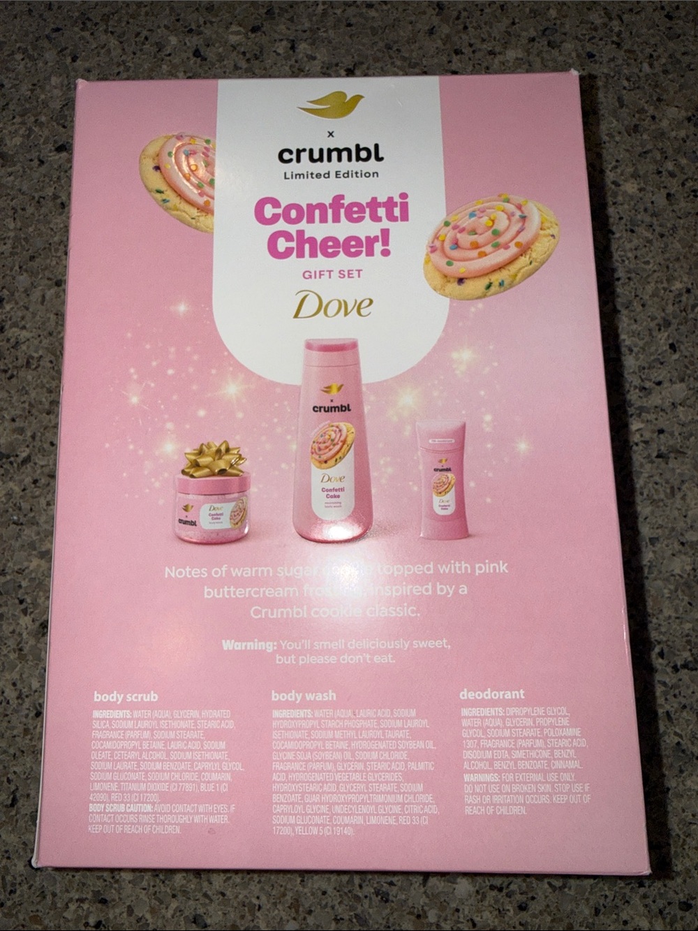 Crumbl Confetti Cheer! Body Care Gift Set - Pink Limited Edition - Picture 2 of 6